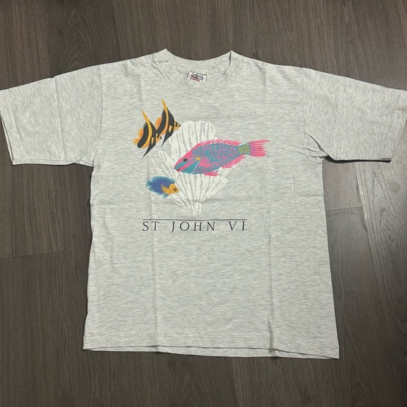 Vintage St John VI Graphic Tee - Picture 1 of 4